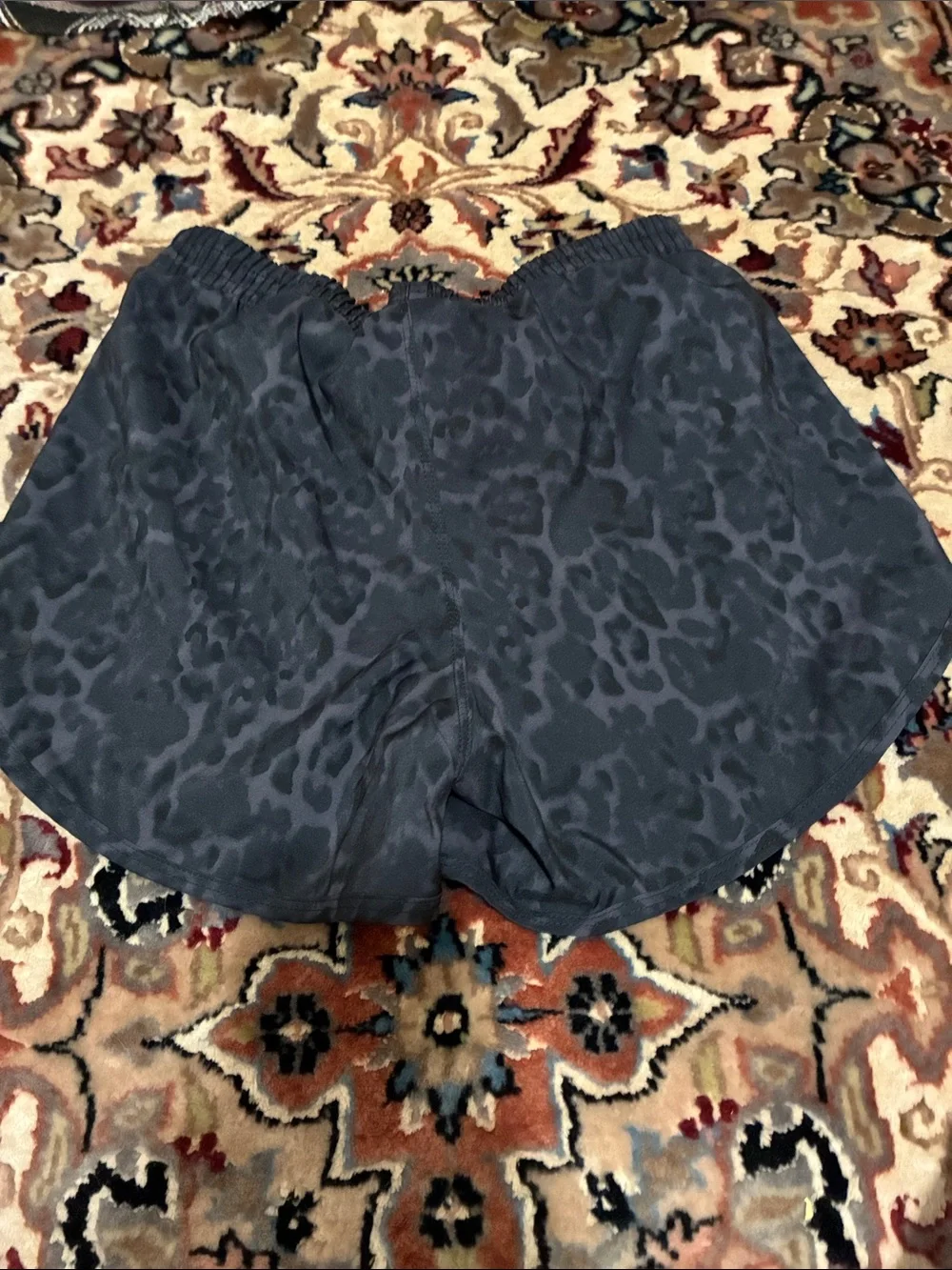 all in motion Black Leopard-Print Athletic Shorts
